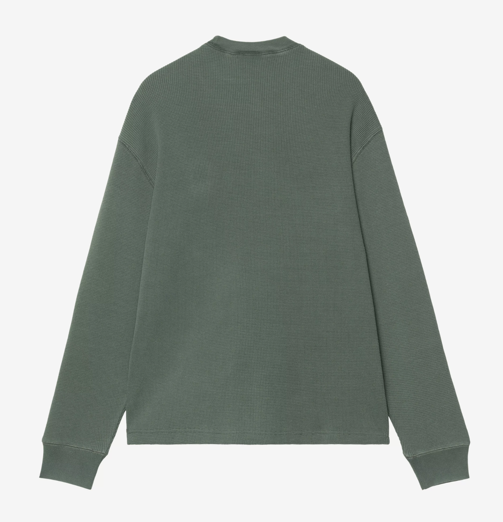 Camiseta de Manga Larga Carhartt WIP Vista Waffle - Dark Scarab (Garment dyed)