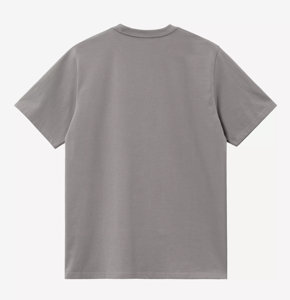 Camiseta Carhartt WIP Script - Shady Grey/Dark  Navy
