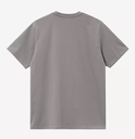 Camiseta Carhartt WIP Script - Shady Grey/Dark  Navy