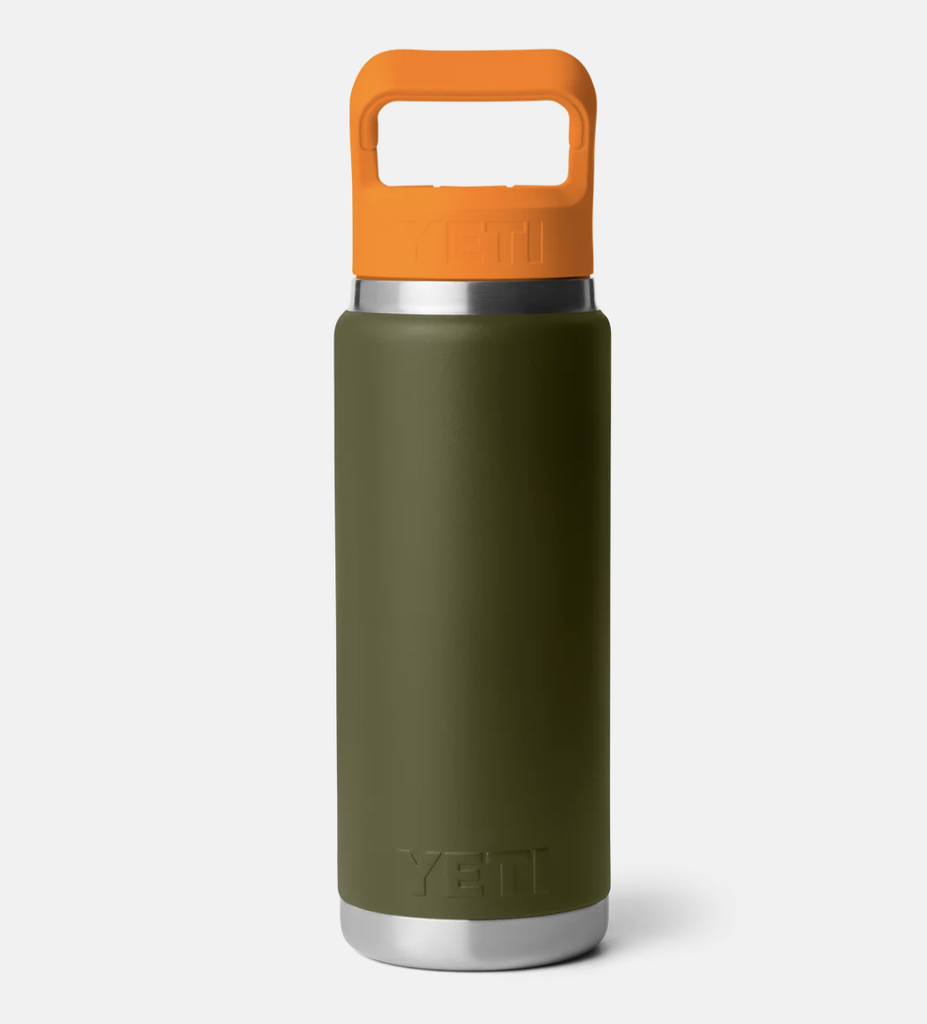 Botella con Tapa de Pajita Yeti Rambler 26 oz (769 ml) - Olive/King Crab Orange
