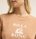 Camiseta Billabong Surfing In Town Crop - Sugar Almond