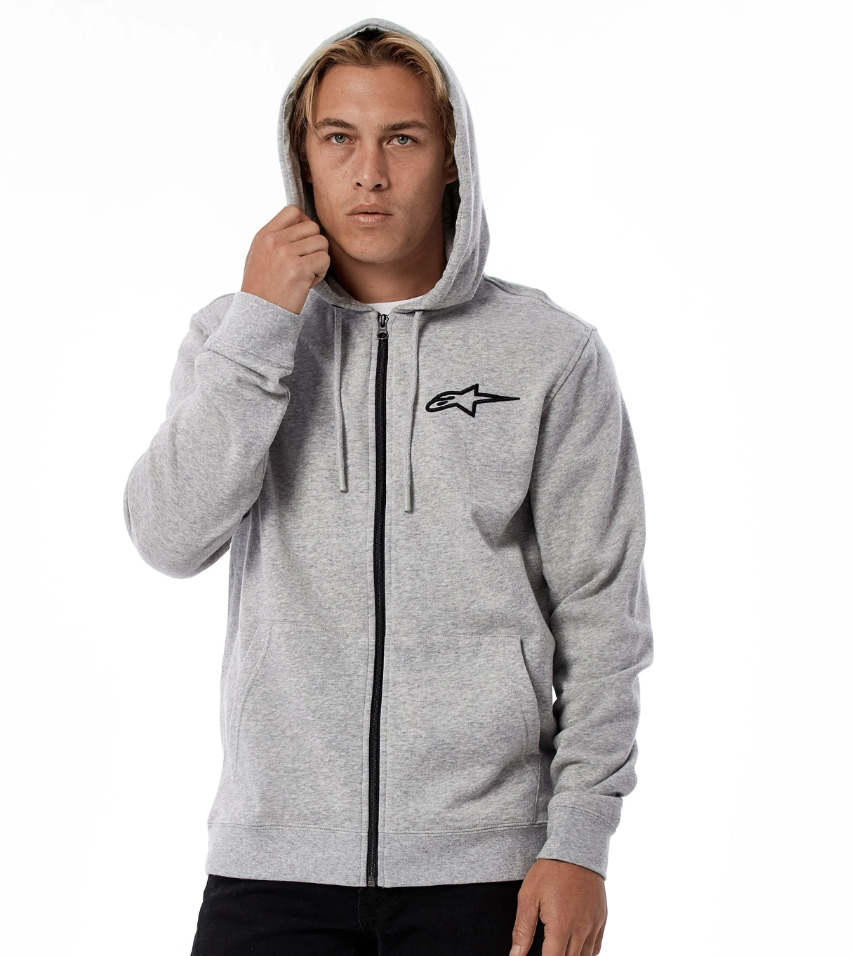 Sudadera Con Capucha Alpinestar Ageless Chest - Grey Heather/Black