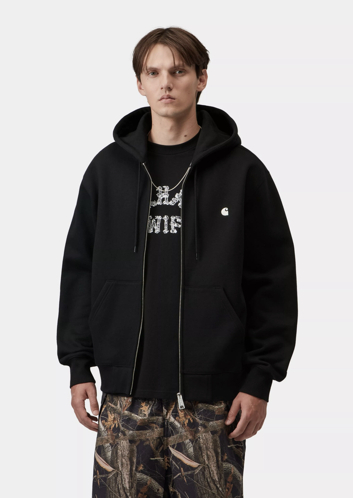 Sudadera con Cremallera Carhartt WIP Mack - Black/Wax