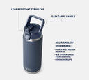 Botella con Tapa de Pajita Yeti Rambler 26 oz (769 ml) - Pace Purple