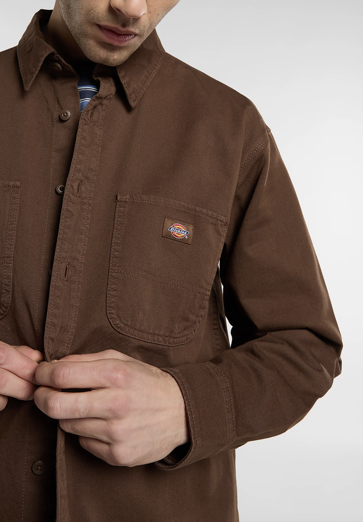 Camisa Manga Larga Dickies Garment Dyed - Timber Brown