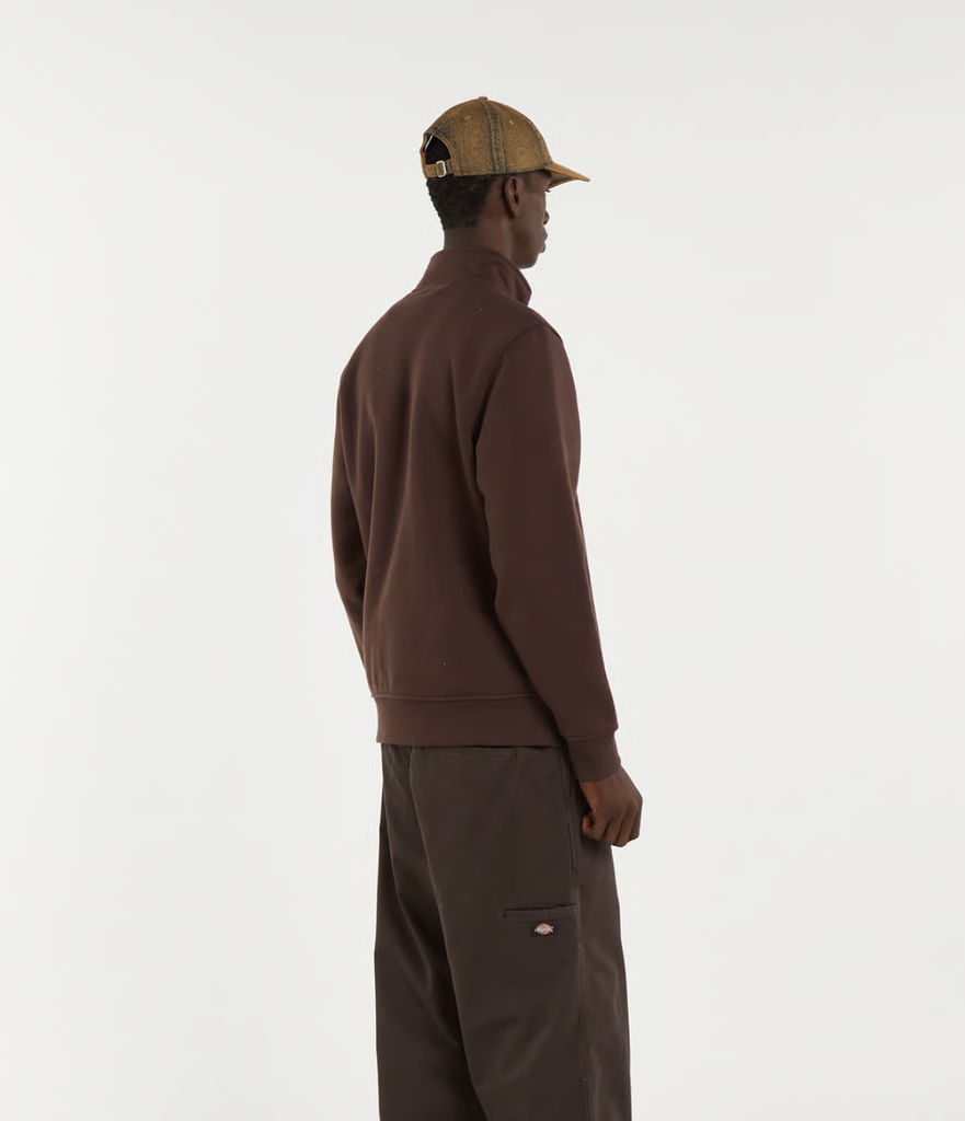 Sudadera con Media Cremallera Dickies Oakport - Chocolate Brown