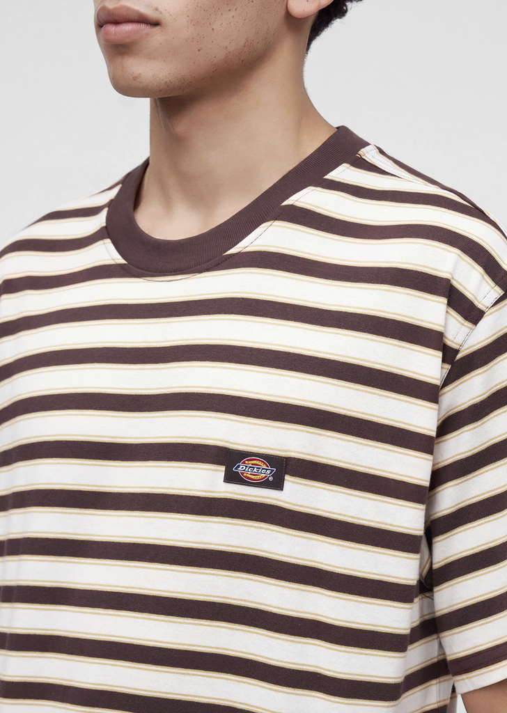 Camiseta Dickies Stripe Tee - Chocolate Brown