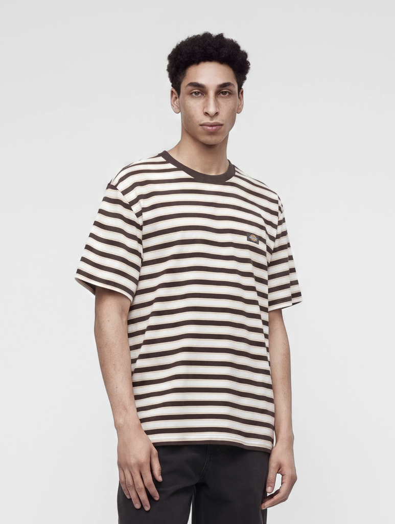 Camiseta Dickies Stripe Tee - Chocolate Brown