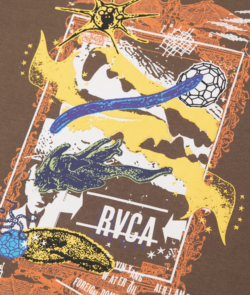 Camiseta Rvca Mash Up - Wood
