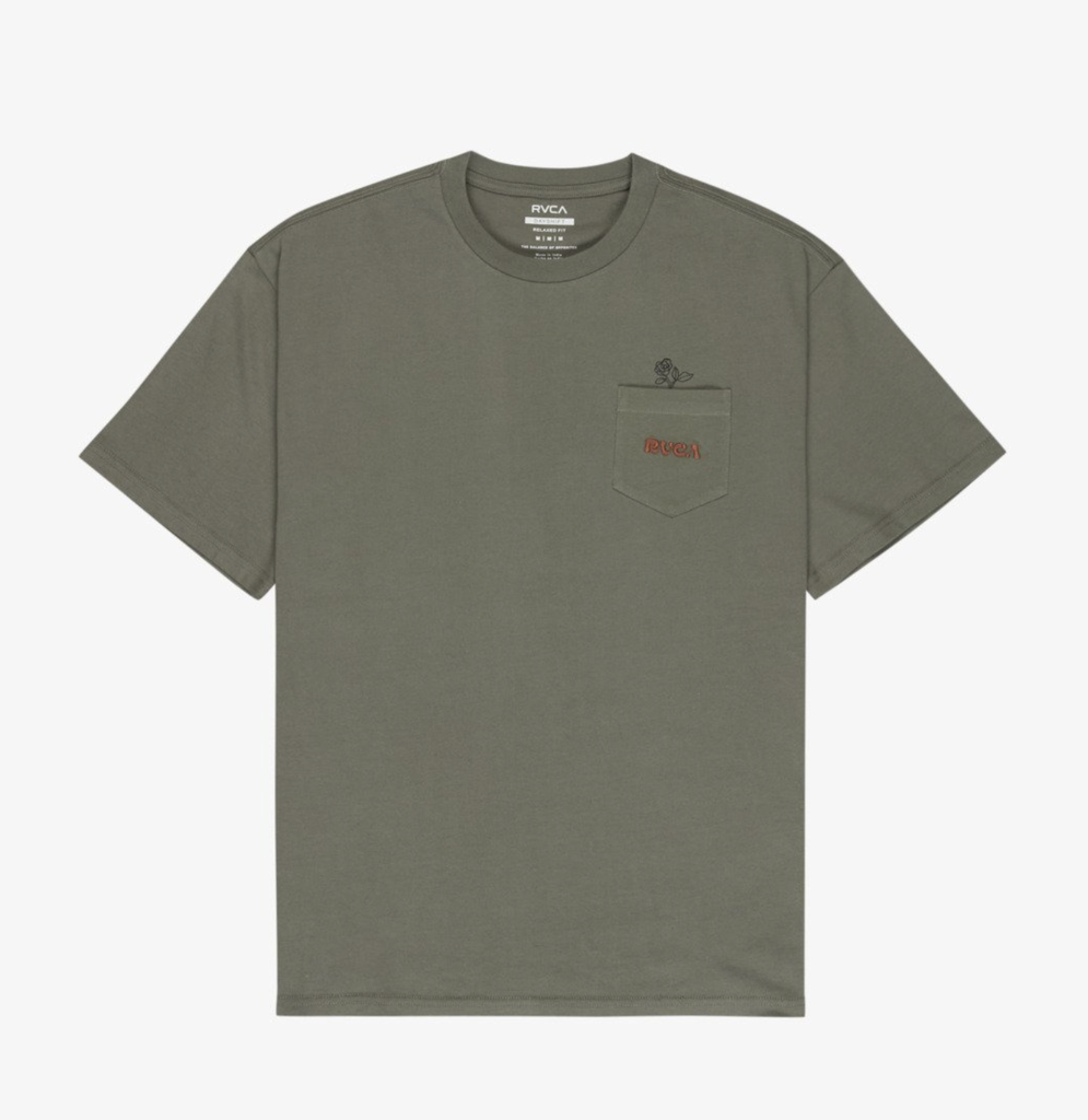 Camiseta Rvca Nature Calling Pocket - Sage Leaf