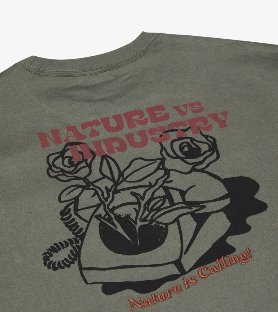 Camiseta Rvca Nature Calling Pocket - Sage Leaf