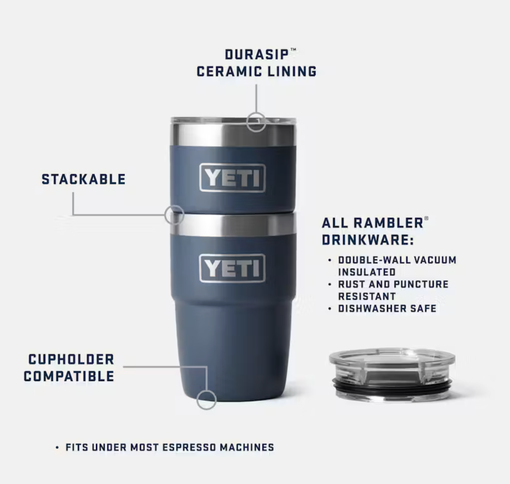 Vaso Apilable Yeti Rambler 8 oz (236 ml) - Stag Red