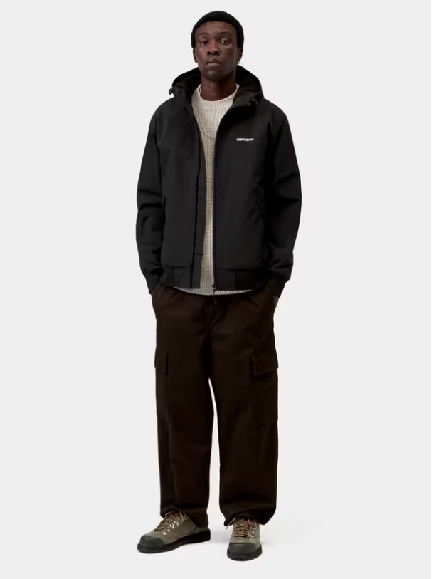 Chaqueta cortavientos Carhartt Hooded sail jacket - Black/White