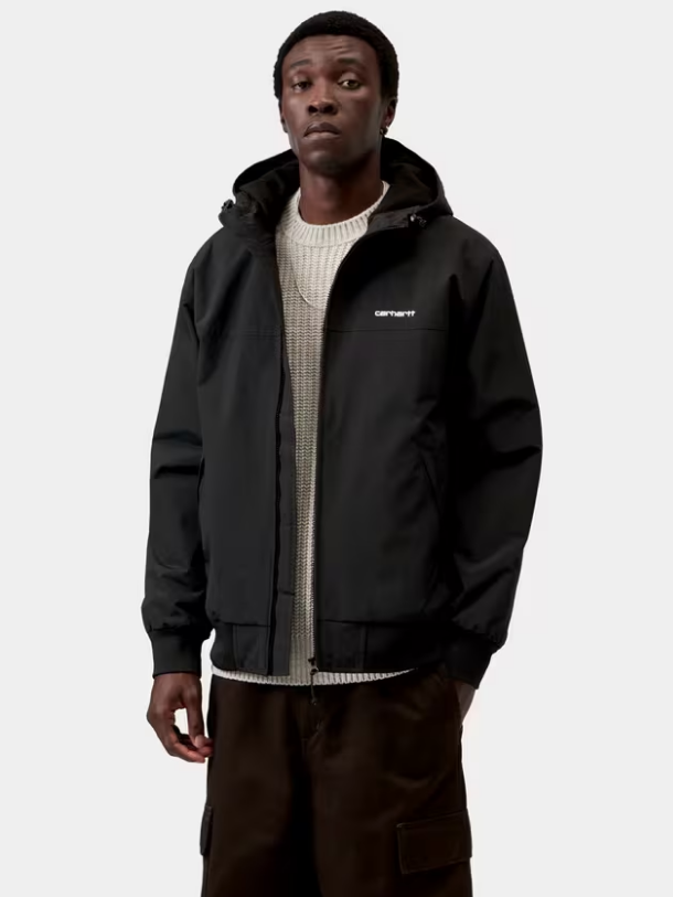 Chaqueta cortavientos Carhartt Hooded sail jacket - Black/White