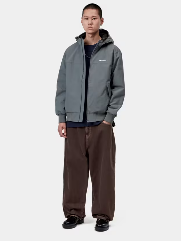 Chaqueta Cortavientos Carhartt Hooded Sail Jacket -Styx/White