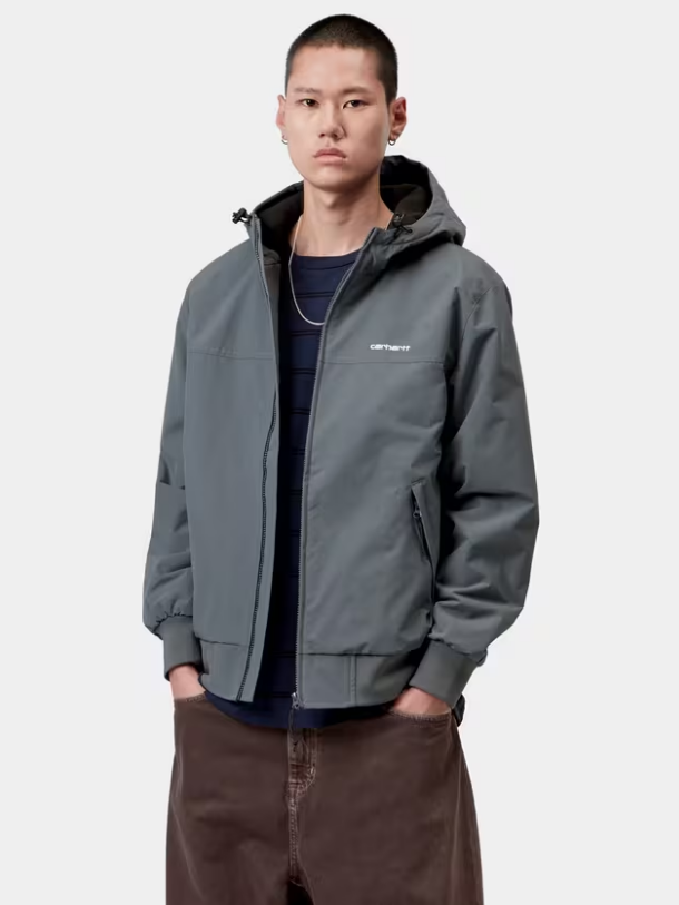 Chaqueta Cortavientos Carhartt Hooded Sail Jacket -Styx/White