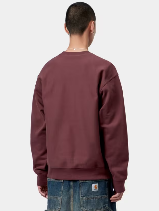 Sudadera Sin Capucha Carhartt WIP American Script - Amarone
