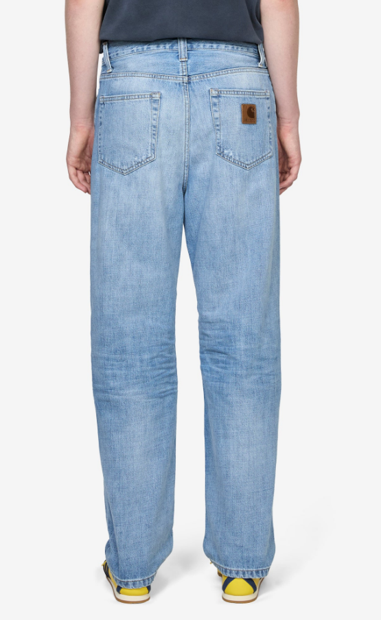 Pantalón Carhartt WIP Aaron - Blue,  Burst Washed