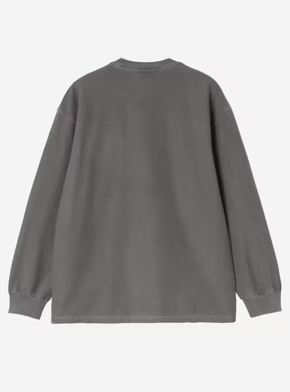 Camiseta De Manga Larga Carhartt WIP L/S Loose Pocket - Black / Garment Dyed