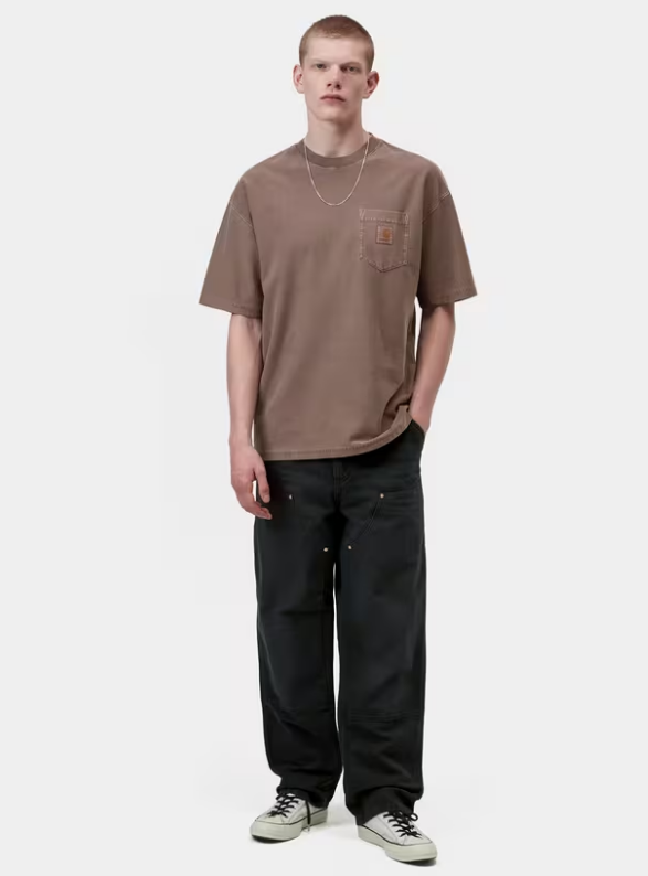 Camiseta Carhartt WIP S/S Loose Pocket - Tobacco , Garment Dyed