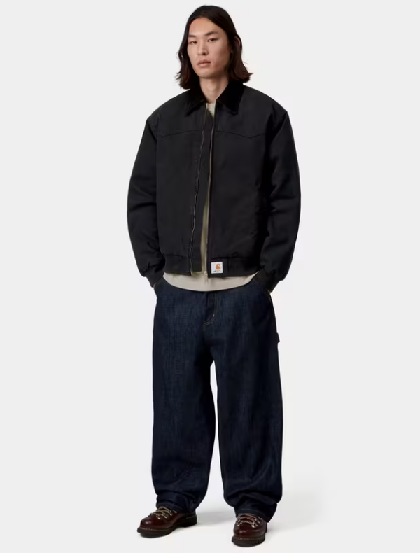 Chaqueta Carhartt WIP OG Santa Fe - Black / Black, Stone Canvas