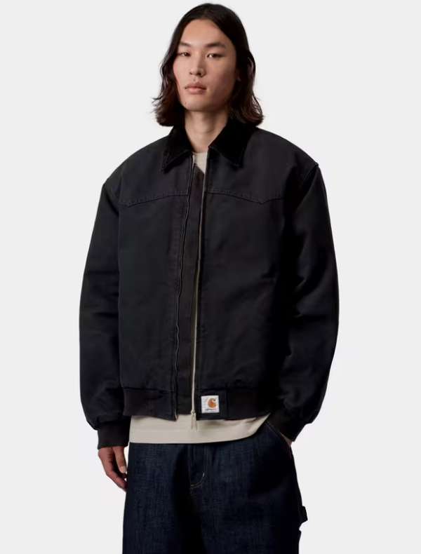 Chaqueta Carhartt WIP OG Santa Fe - Black / Black, Stone Canvas