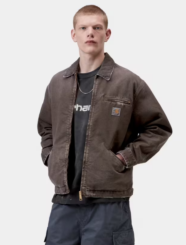 Chaqueta Carhartt WIP OG Detroit - Tobacco / Tobacco, Destroy wash