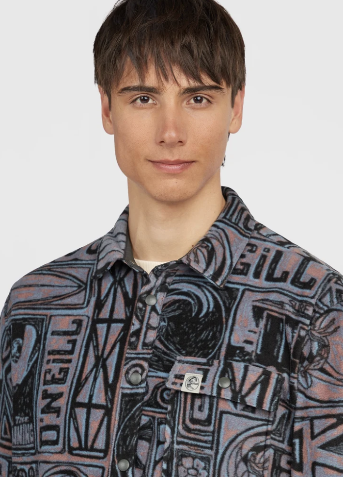 Camisa O'neill Superfleece - Purple Stamps