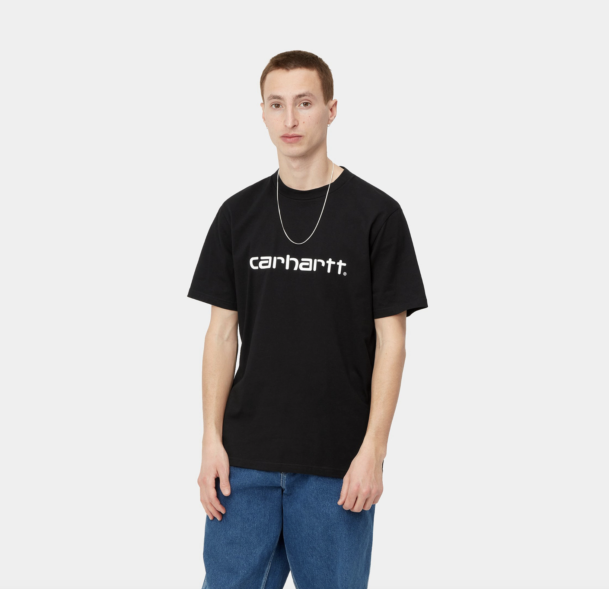 Camiseta Carhartt WIP Script - Black/White