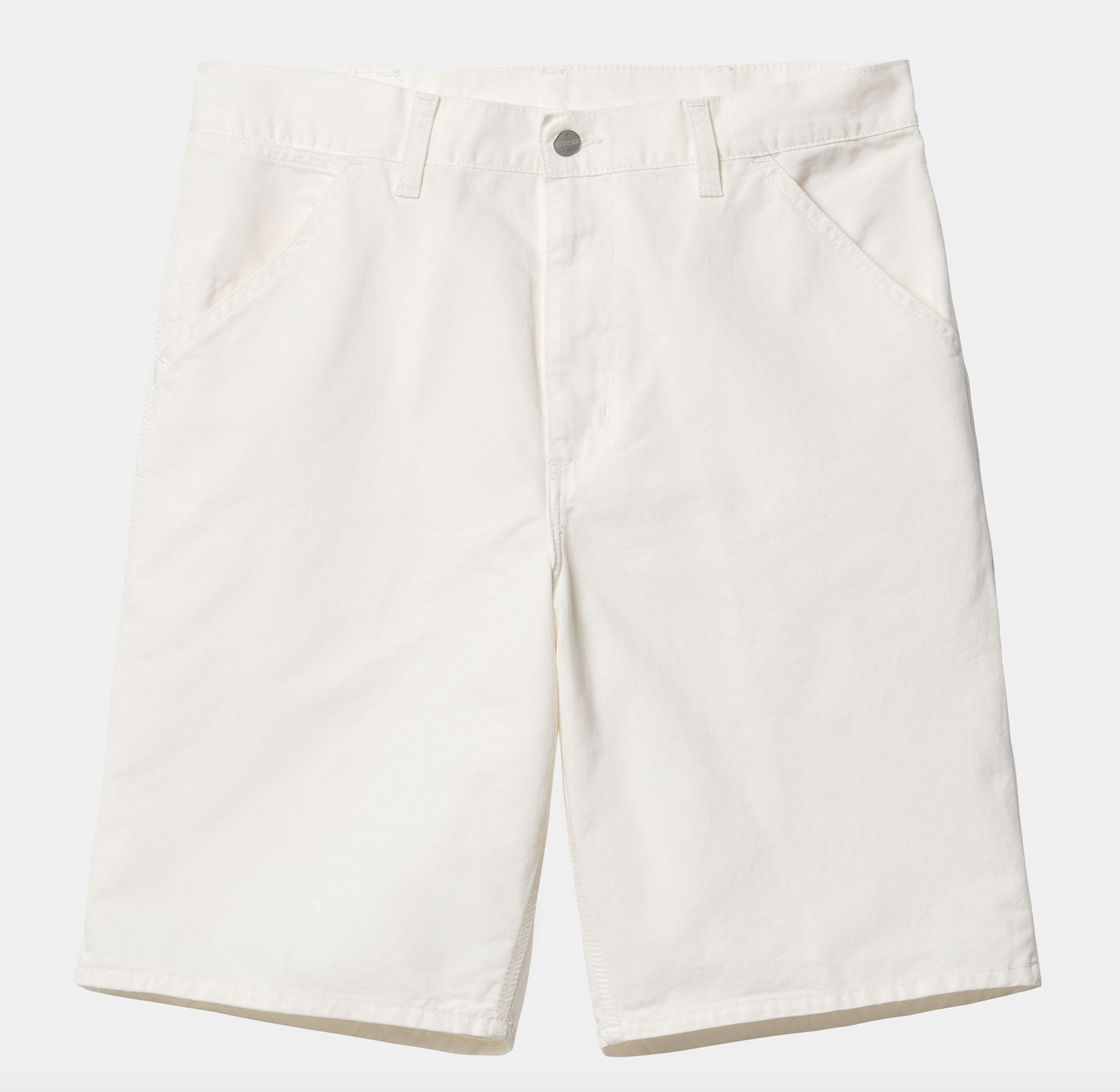 Pantalón Corto Carhartt Wip Single Knee - Off White (Rinsed)