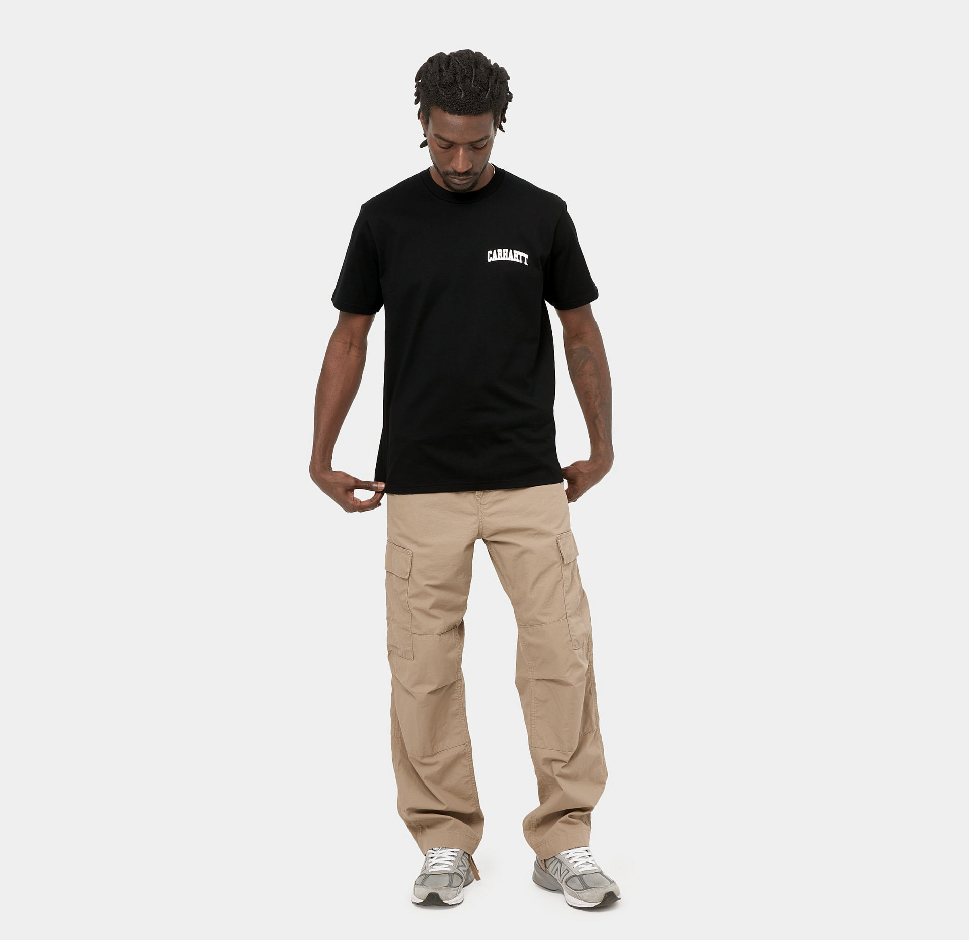 Camiseta Carhartt WIP University Script - Black/White