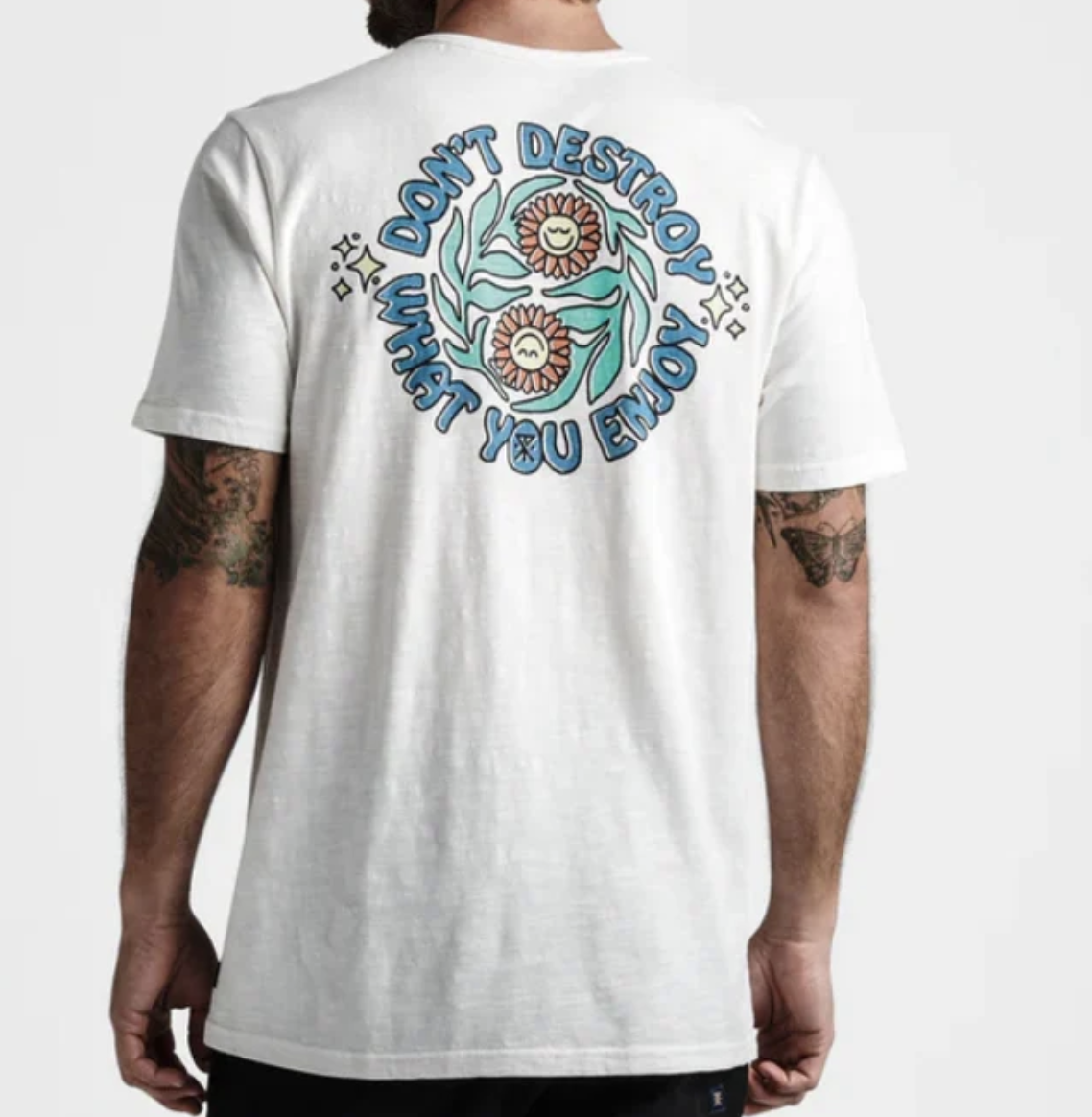 Camiseta Roark Destroy Enjoy - Off White