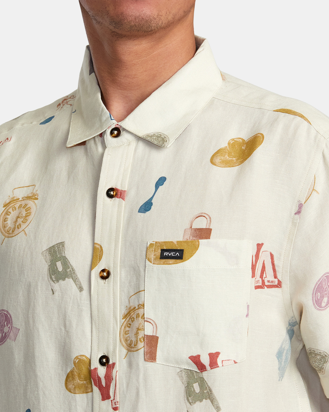 Camisa RVCA Artifacts - Natural