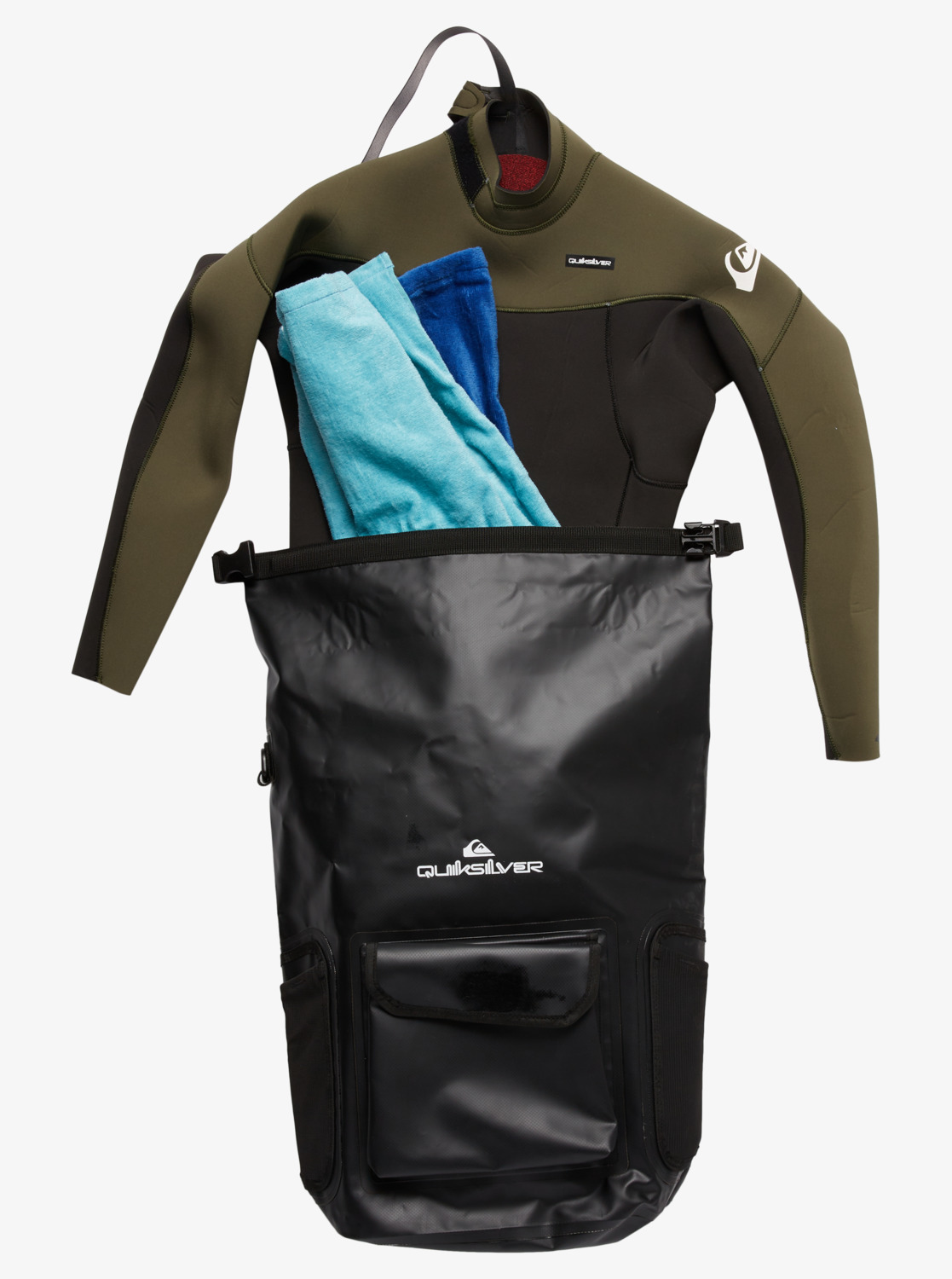 Mochila Quiksilver Sea Stash 20L - Black/Black