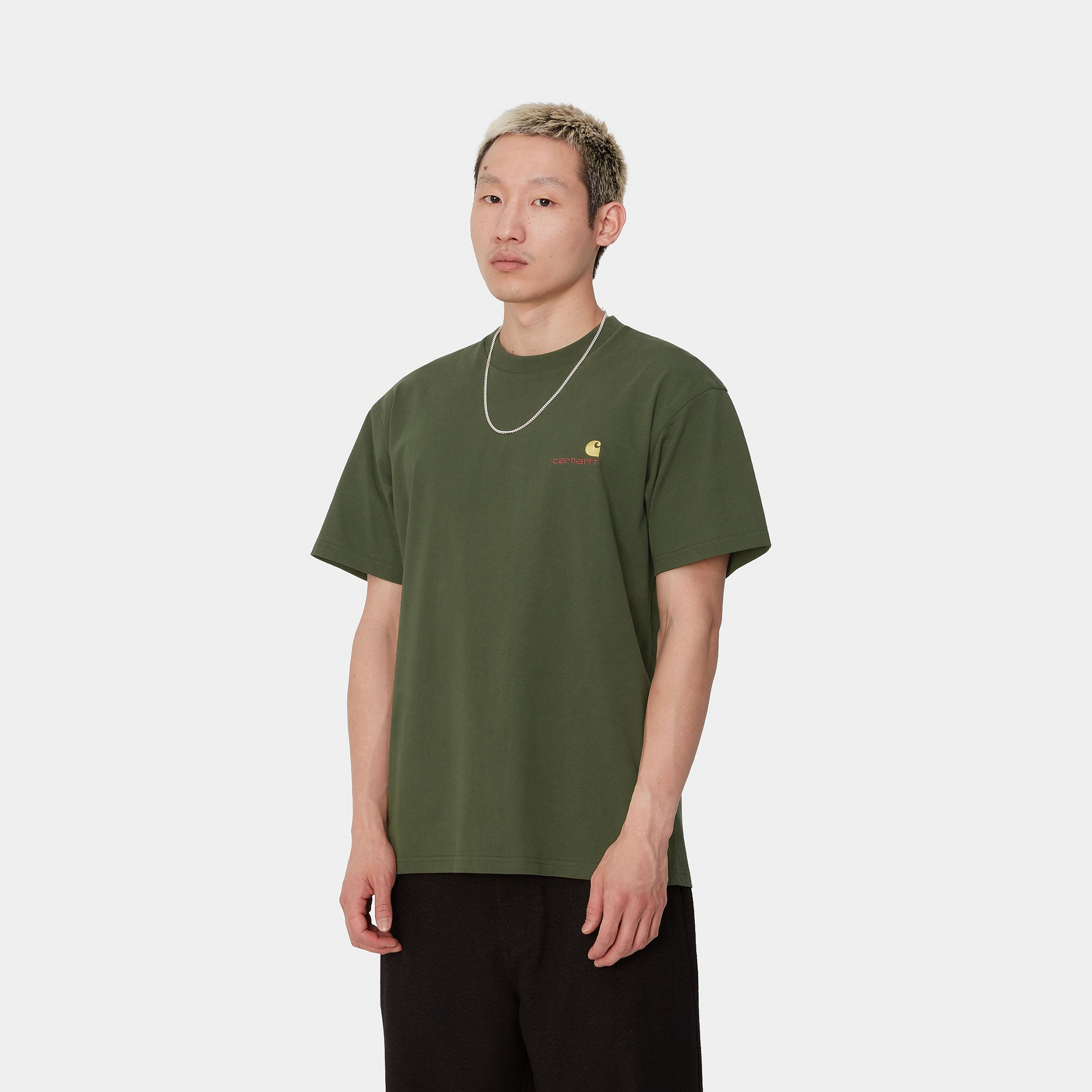 Camiseta Carhartt WIP American Script - Tarragon