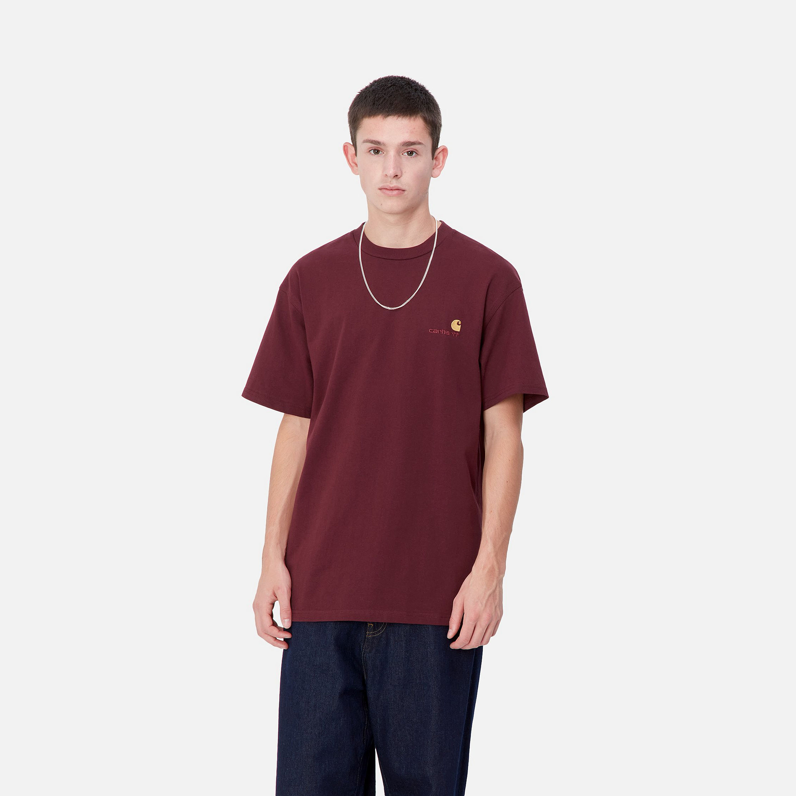 Camiseta Carhartt WIP American Script - Malbec