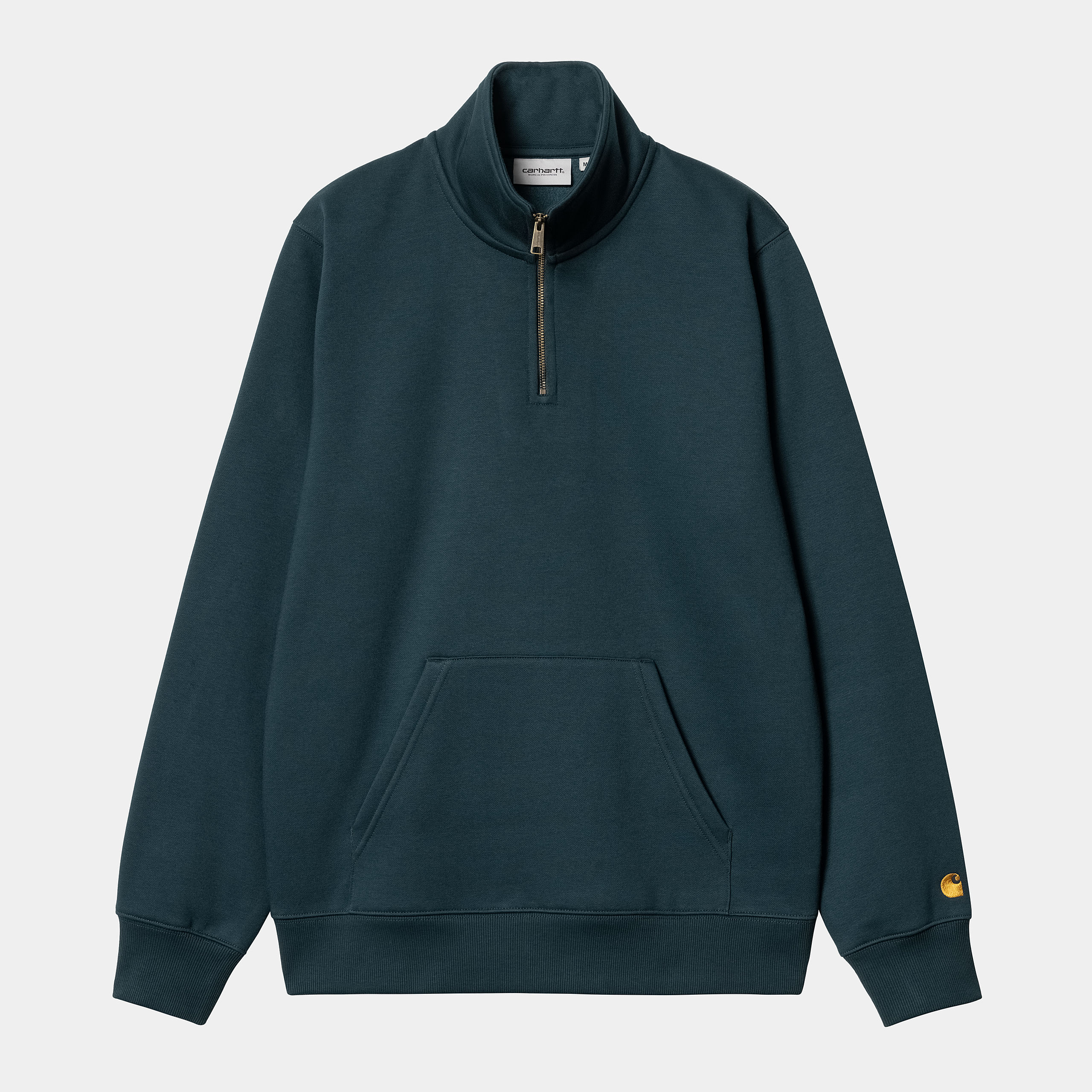 Sudadera con Media Cremallera Chase Neck Zip - Duck Blue/Gold