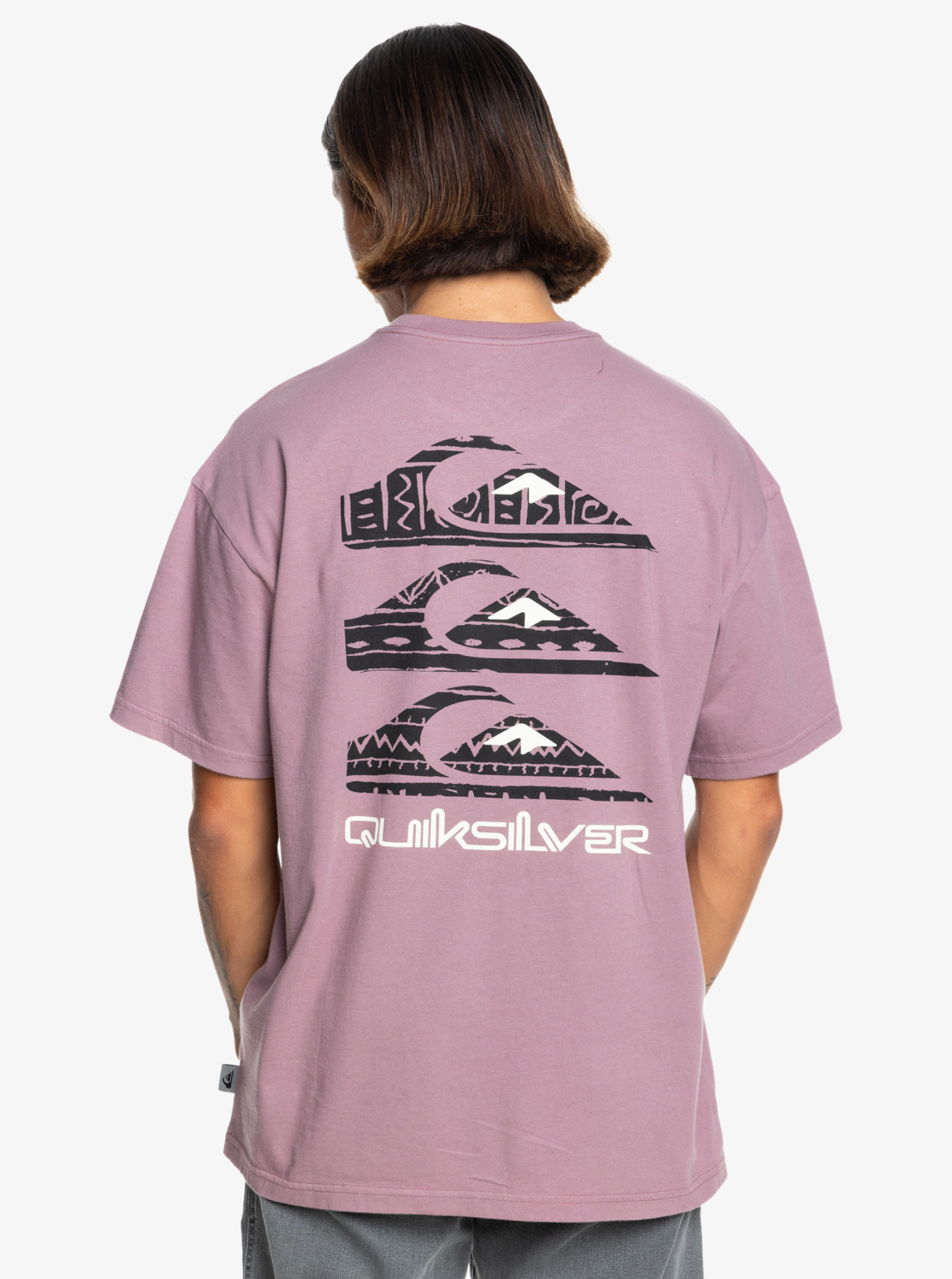 Camiseta Quiksilver Vertical Logos - Grape Shake (PMR0)