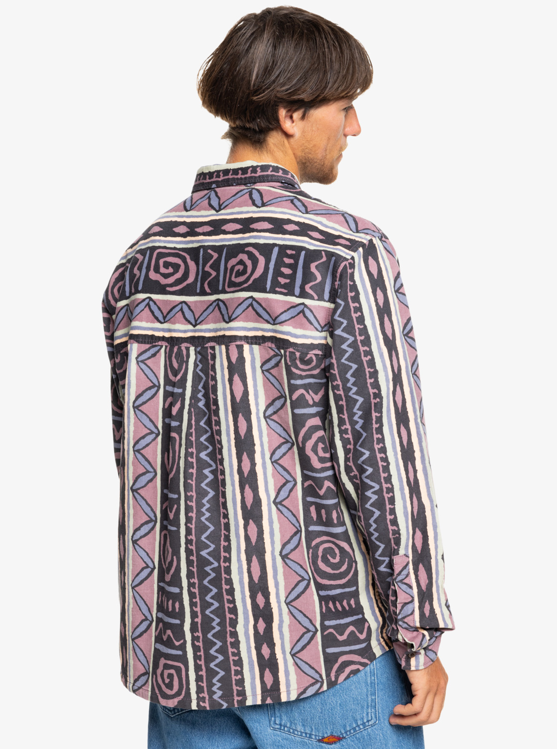Camiseta Quiksilver Wasilla - Grape Shake Heritage Stripe 64 (PMR6)