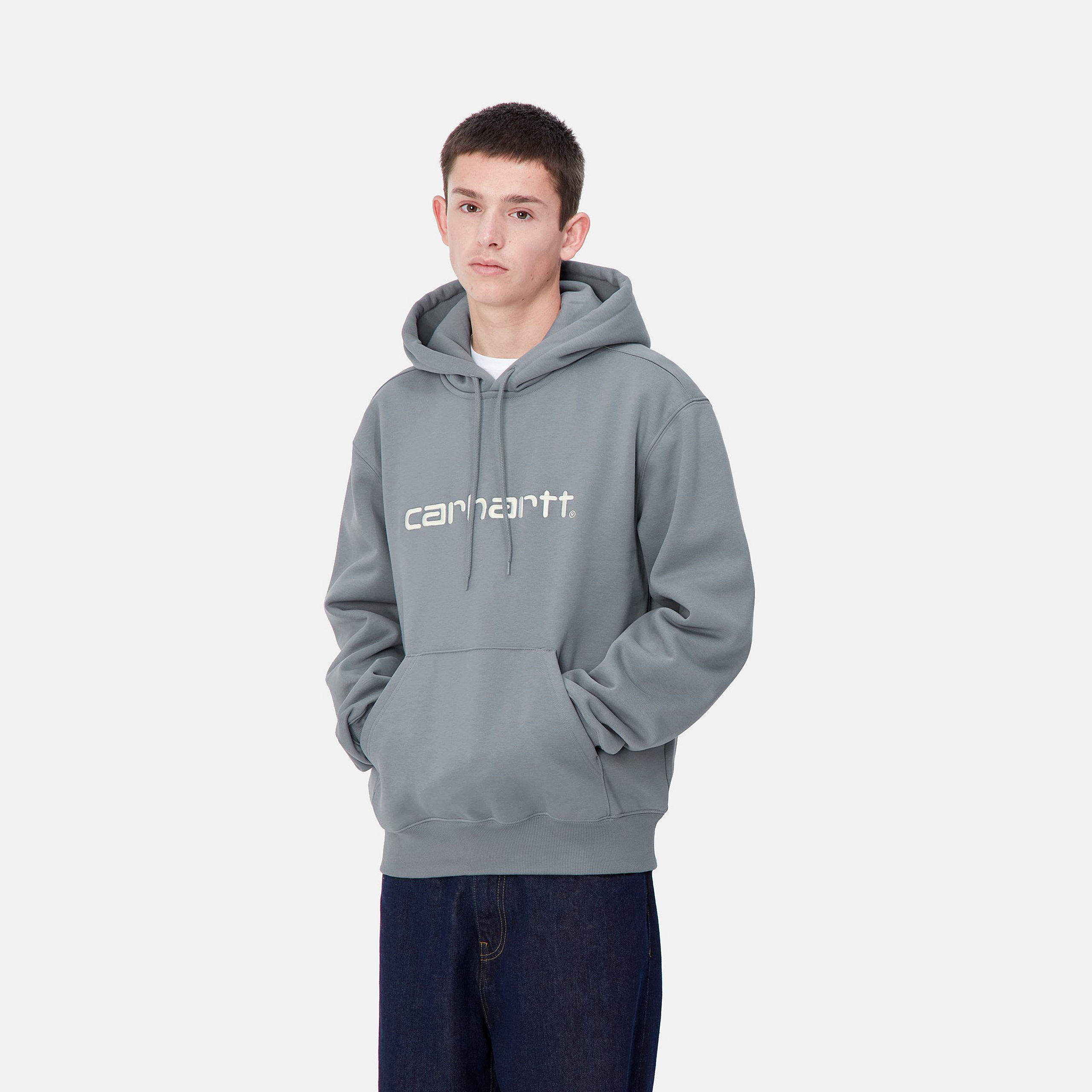 Sudadera con Capucha Carhartt WIP Sweat - Dove Grey/Wax