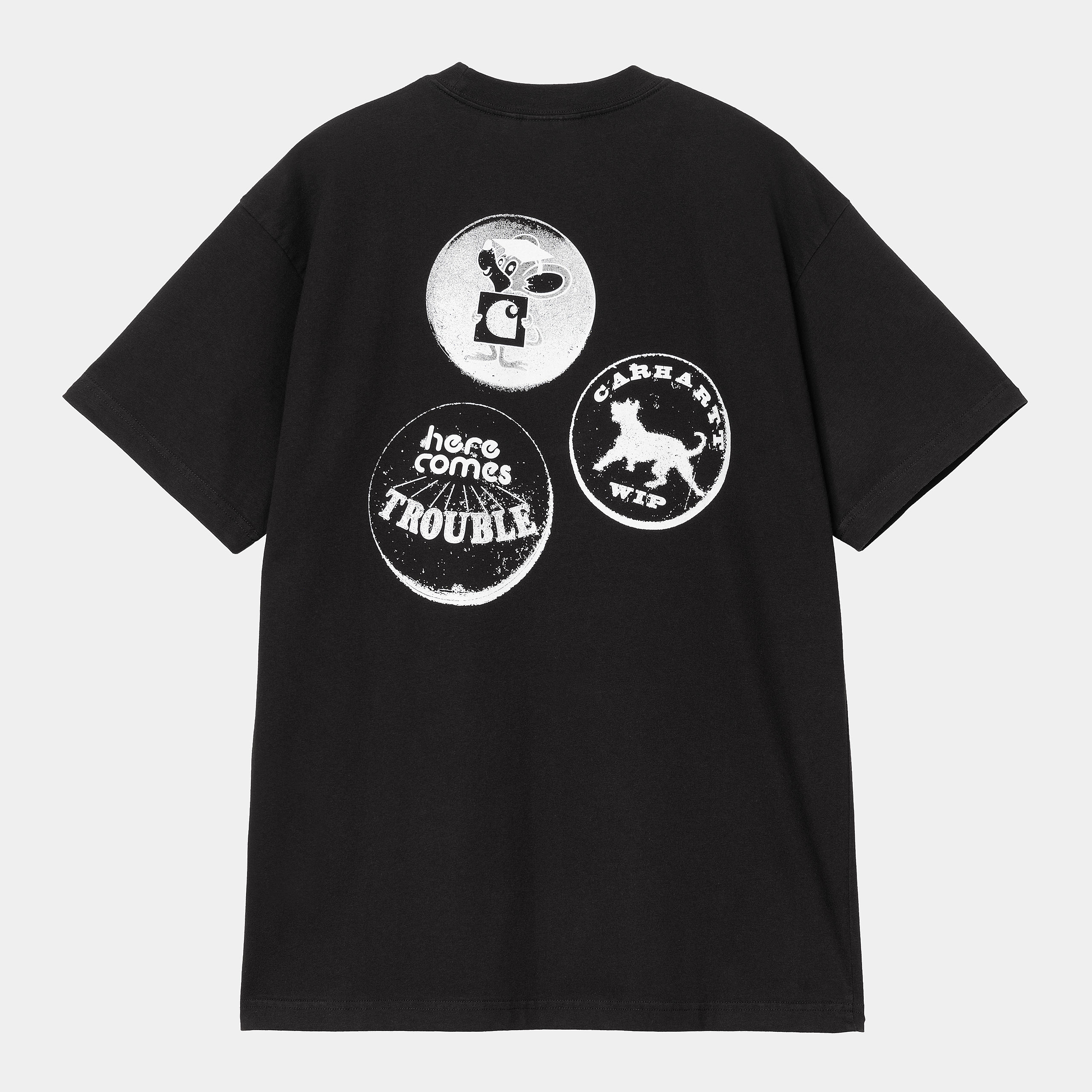 Camiseta Carhartt WIP Pins - Black/White (Stone Washed)