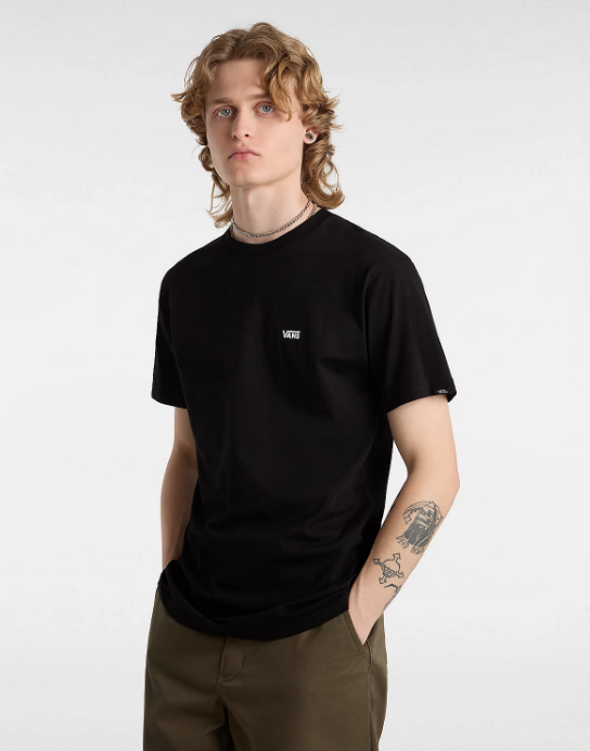 Camiseta Vans Left Chest Logo - Black