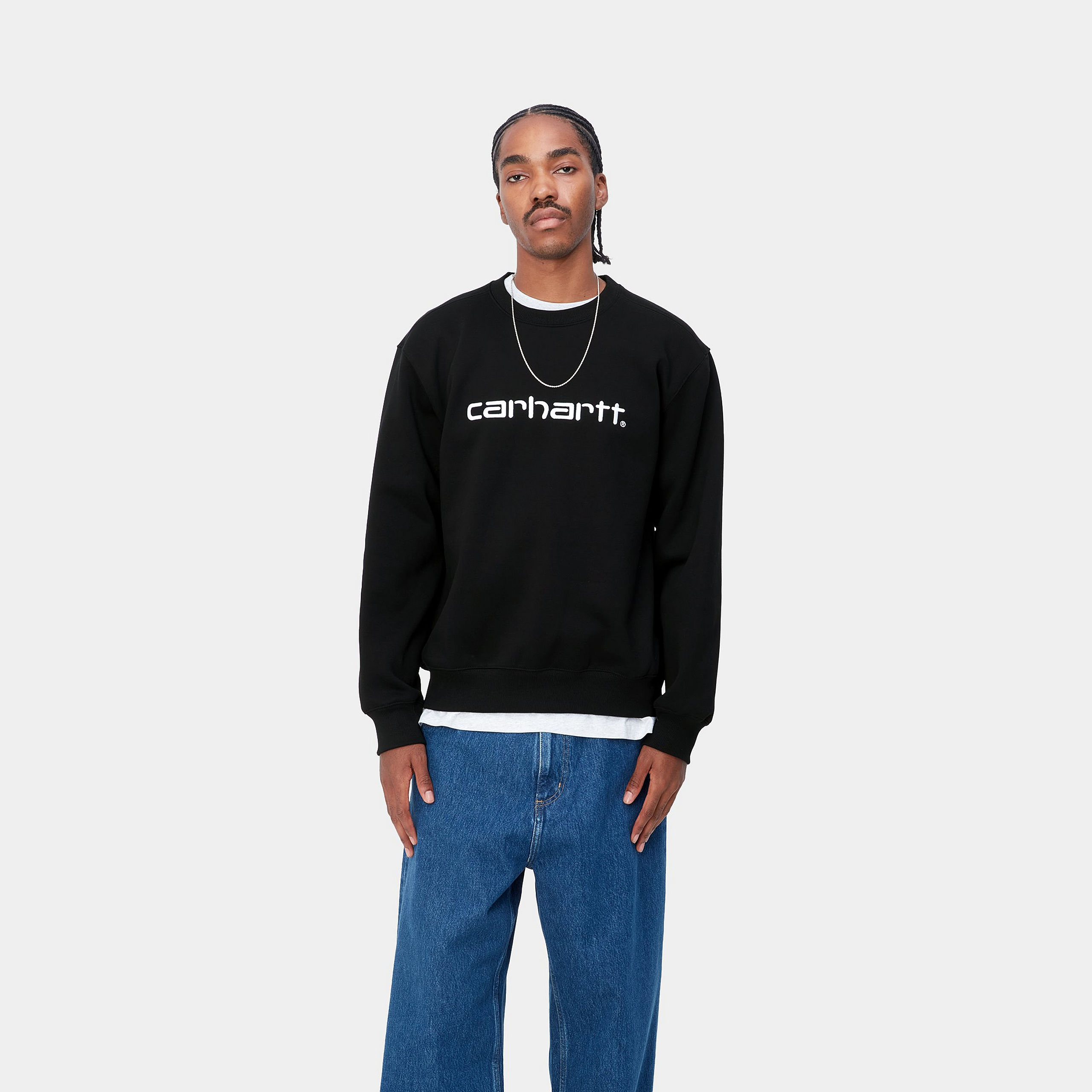 Sudadera Carhartt WIP Sweat - Black / White