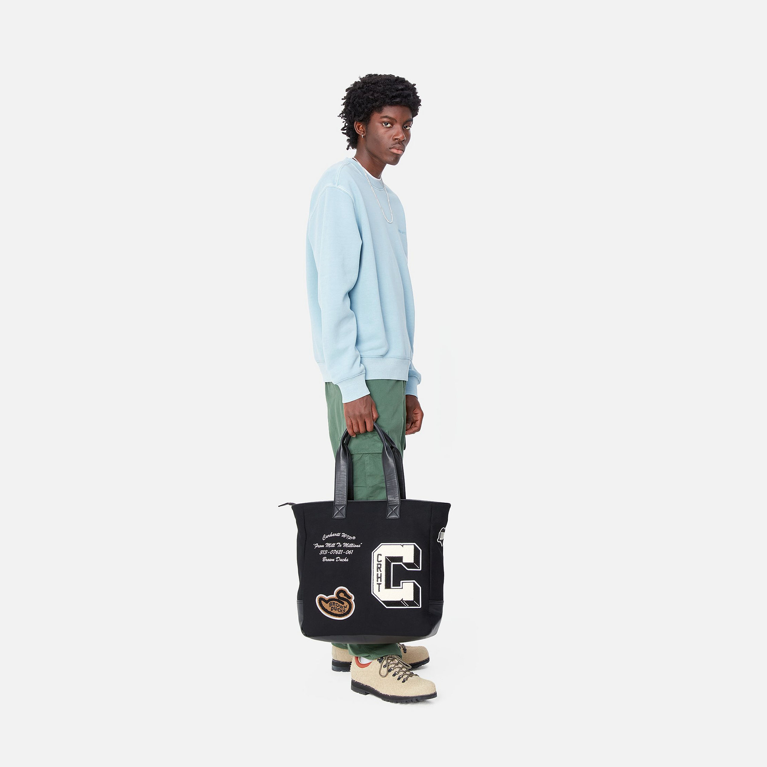 Bolso Tote Carhartt WIP Brown Ducks - Black/Black