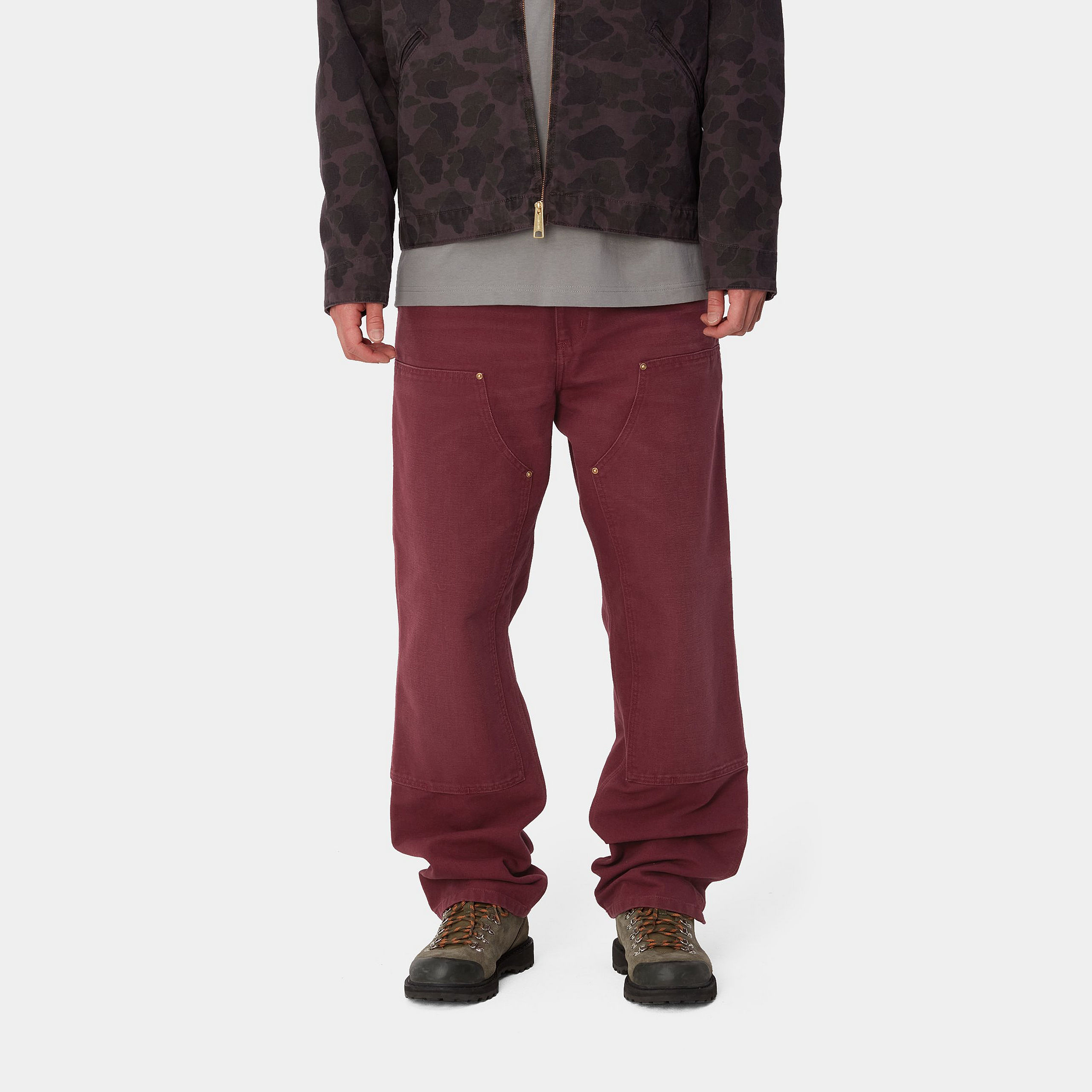 Pantalón Carhartt WIP Double Knee - Malbec (Aged Canvas)