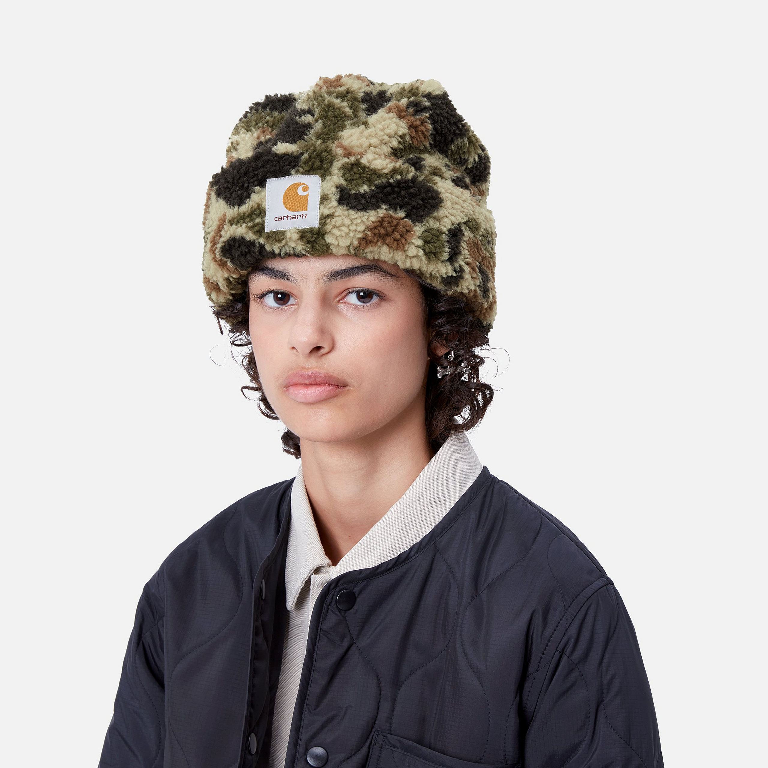 Prentis Beanie - Camo Duck Jacquard, Green