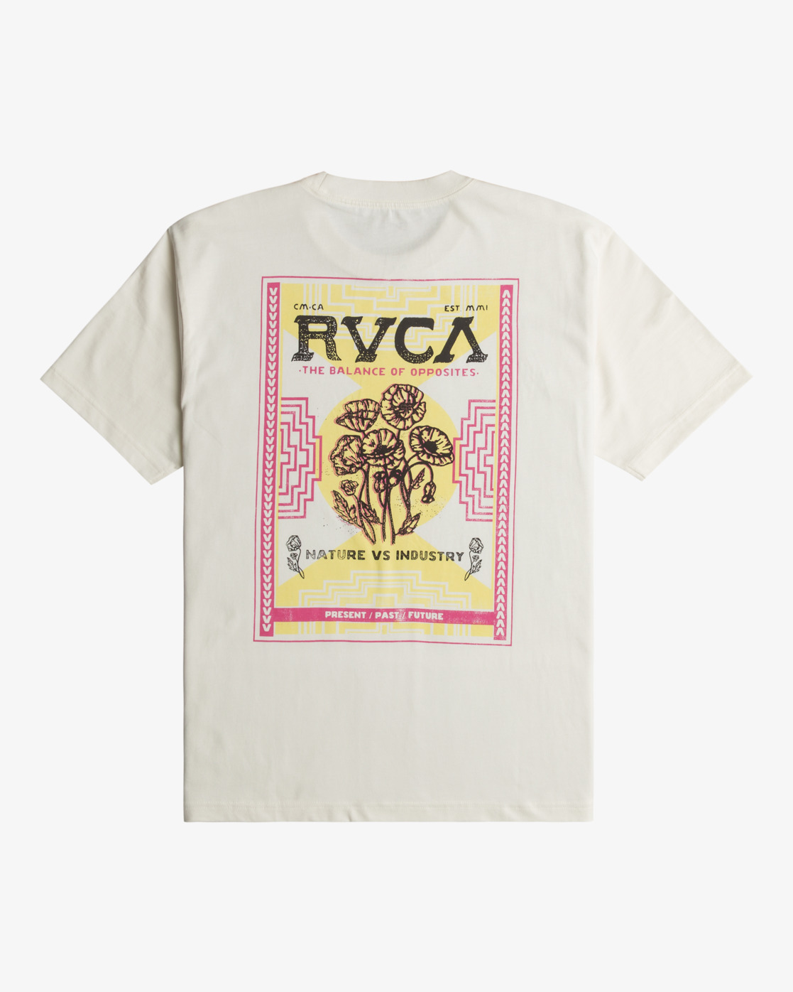 Camiseta RVCA Poppies - Antique White