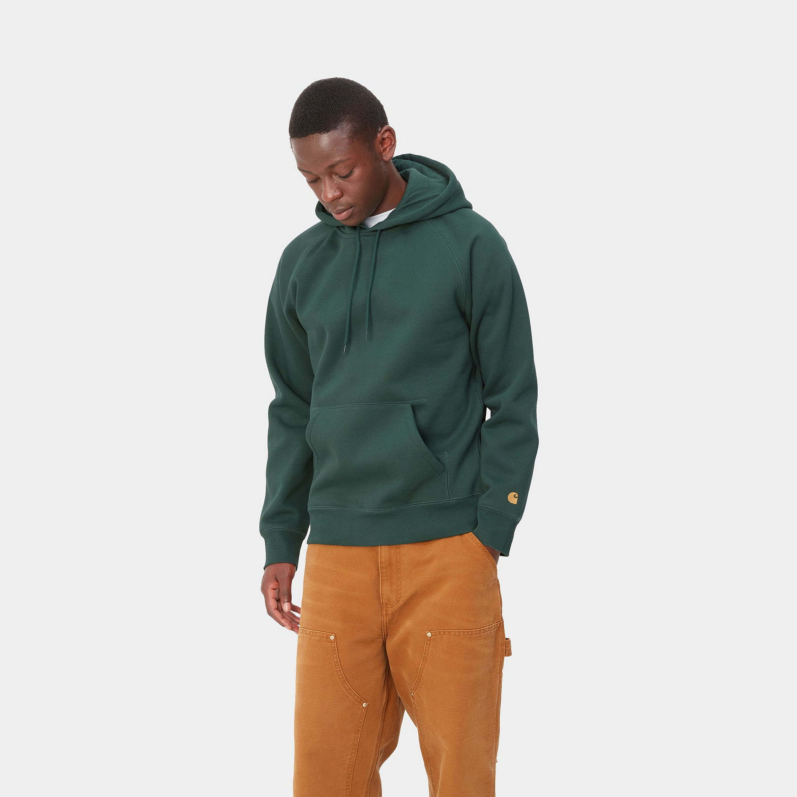Sudadera con Capucha Carhartt WIP Chase - Discovery Green/Gold
