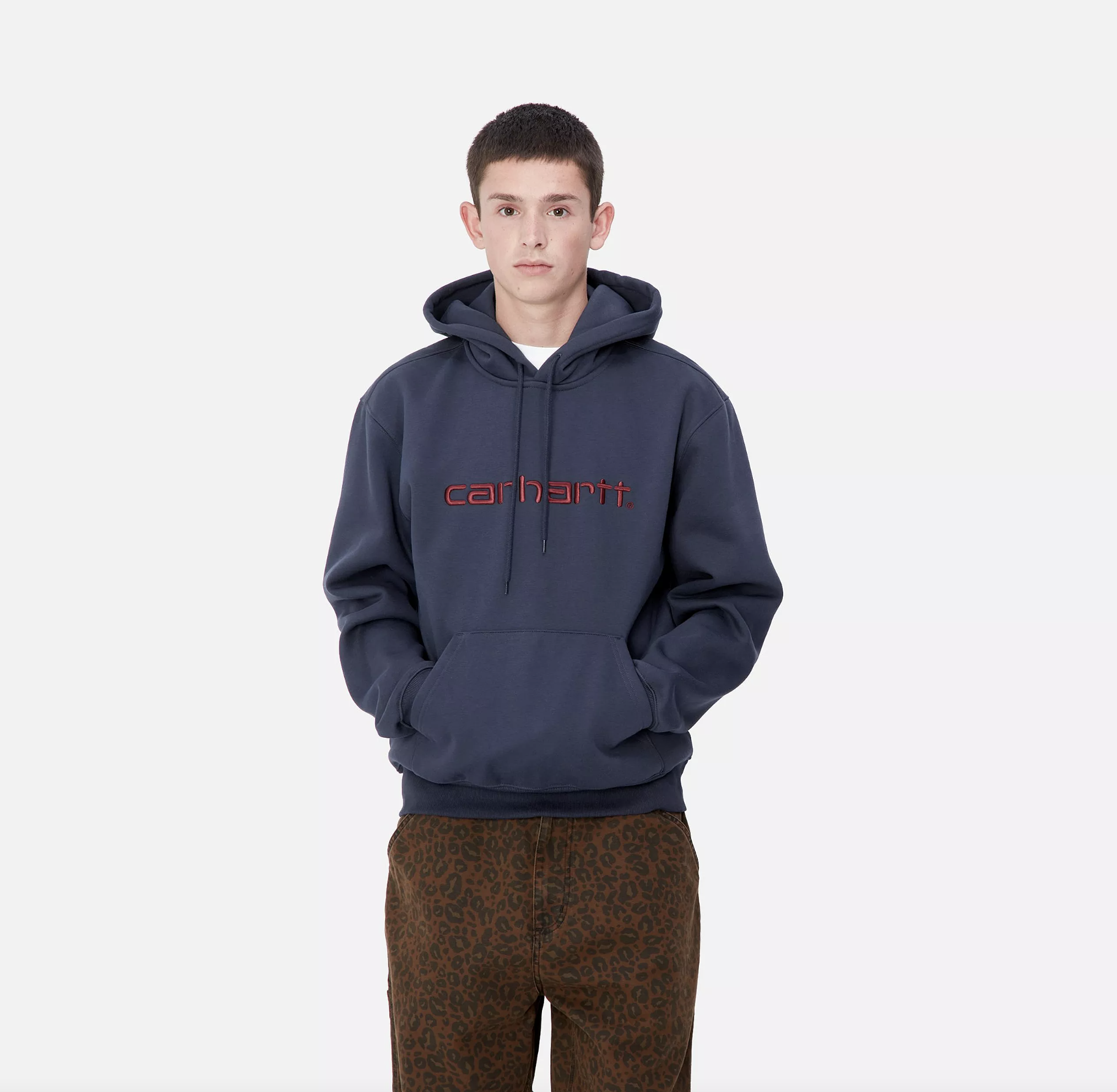 Sudadera Con Capucha Carhartt WIP Sweat - Air Force Blue/Malbec