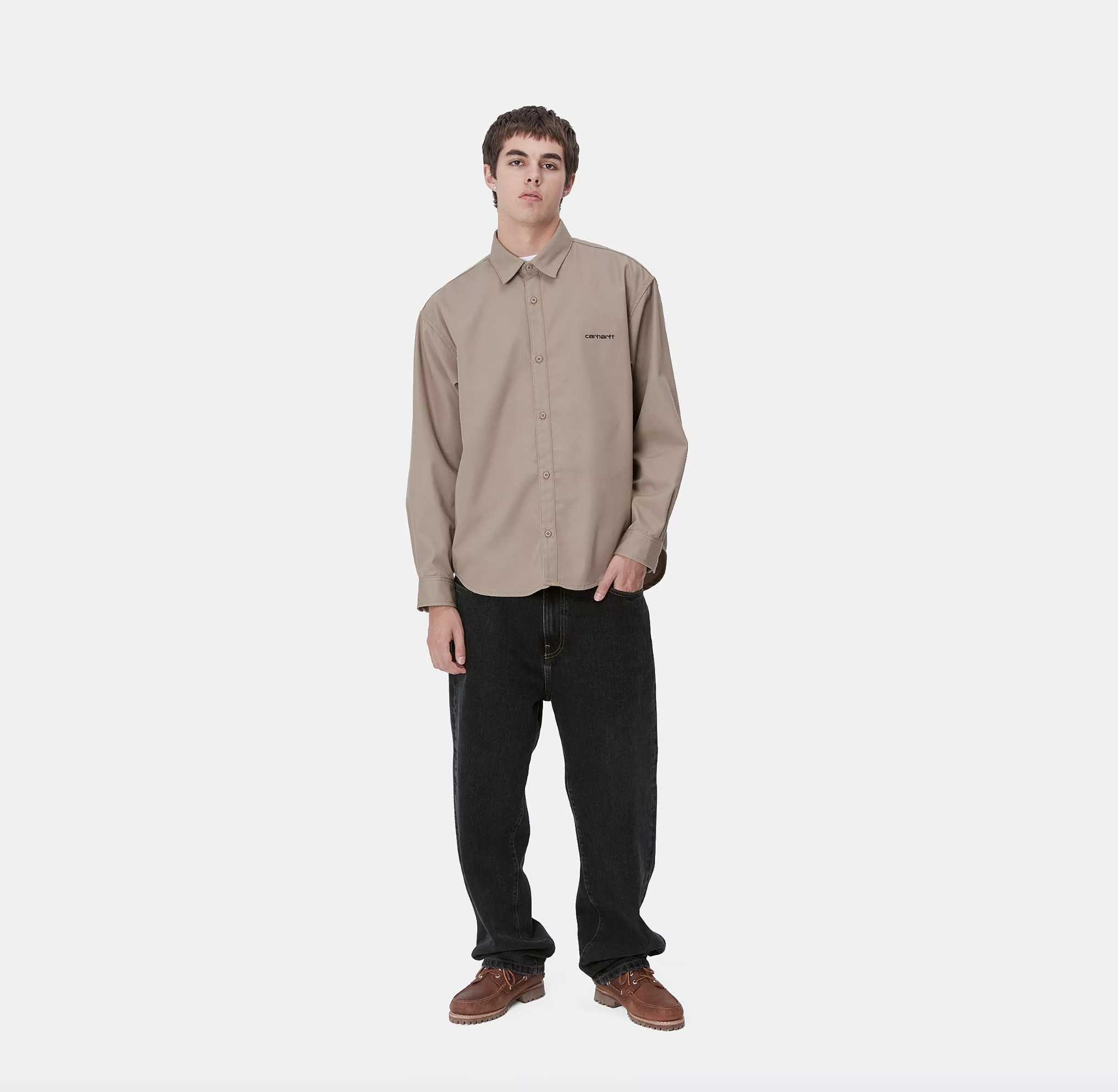 Pantalón Vaquero Carhartt WIP Aaron - Black (Stone Washed)